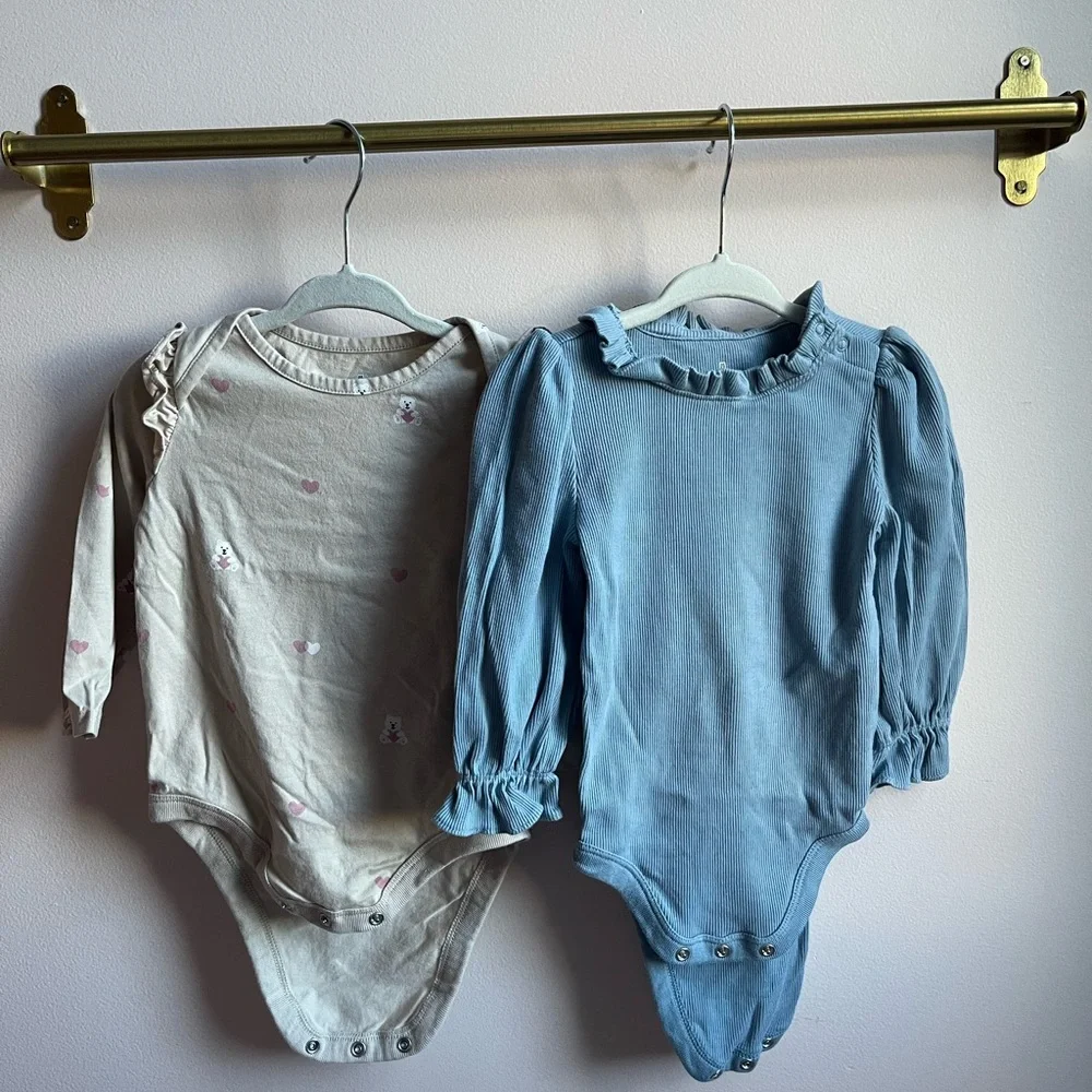 Set of Two | Baby Gap Mix and Match Ruffle Bodysuit | 12-18 months - Picture 1 of 4